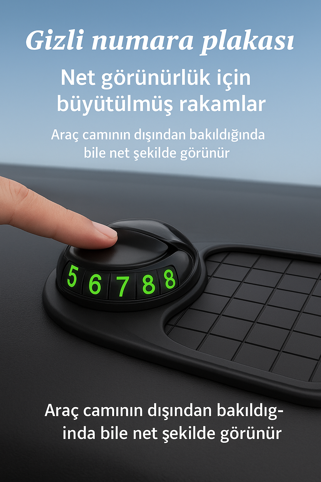 Çok Fonksiyonlu Telefon Tutuculu ve Gizli Numaralık Özellikli Araba Paspası