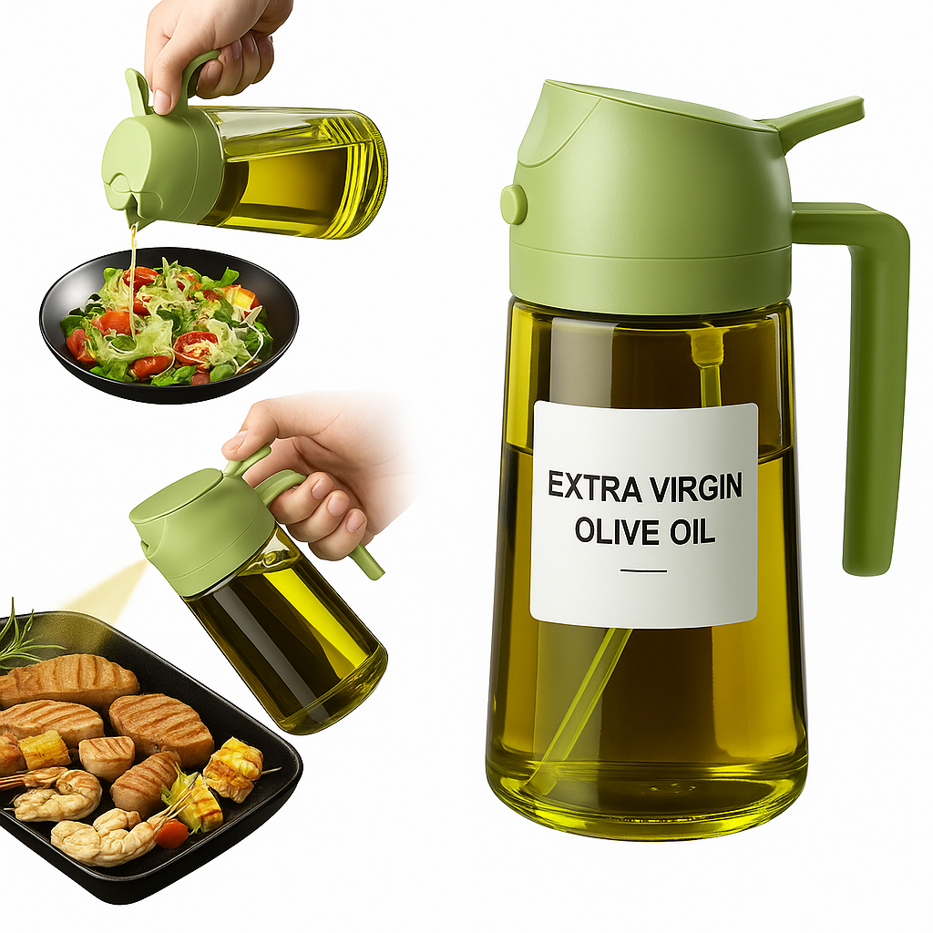 2'si 1 Arada Yağ Püskürtme Şişesi