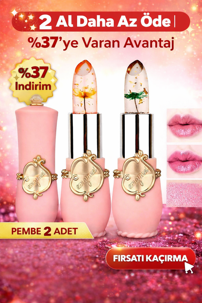 🔥Renk Değiştiren Kristal Çiçek Jel Ruj🔥 1 ALANA 1 BEDAVA