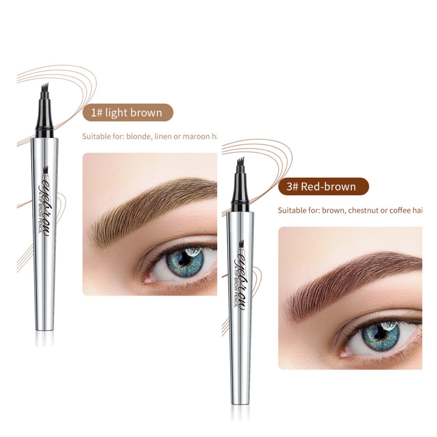 3D Suya Dayanıklı Microblading Kaş Kalemi (2 Adet)