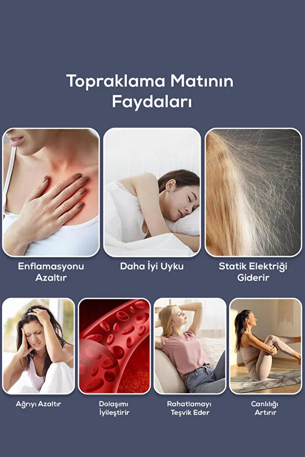Topraklama Matı – Antistatik Uyku Pedi | Stres Azaltıcı & Enerji Dengeleyici