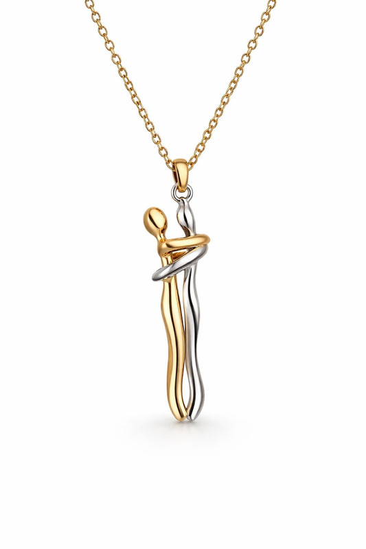 Sarılma Kolyesi + ÜCRETSİZ Mesaj Kartı ve Hediye Kutusu