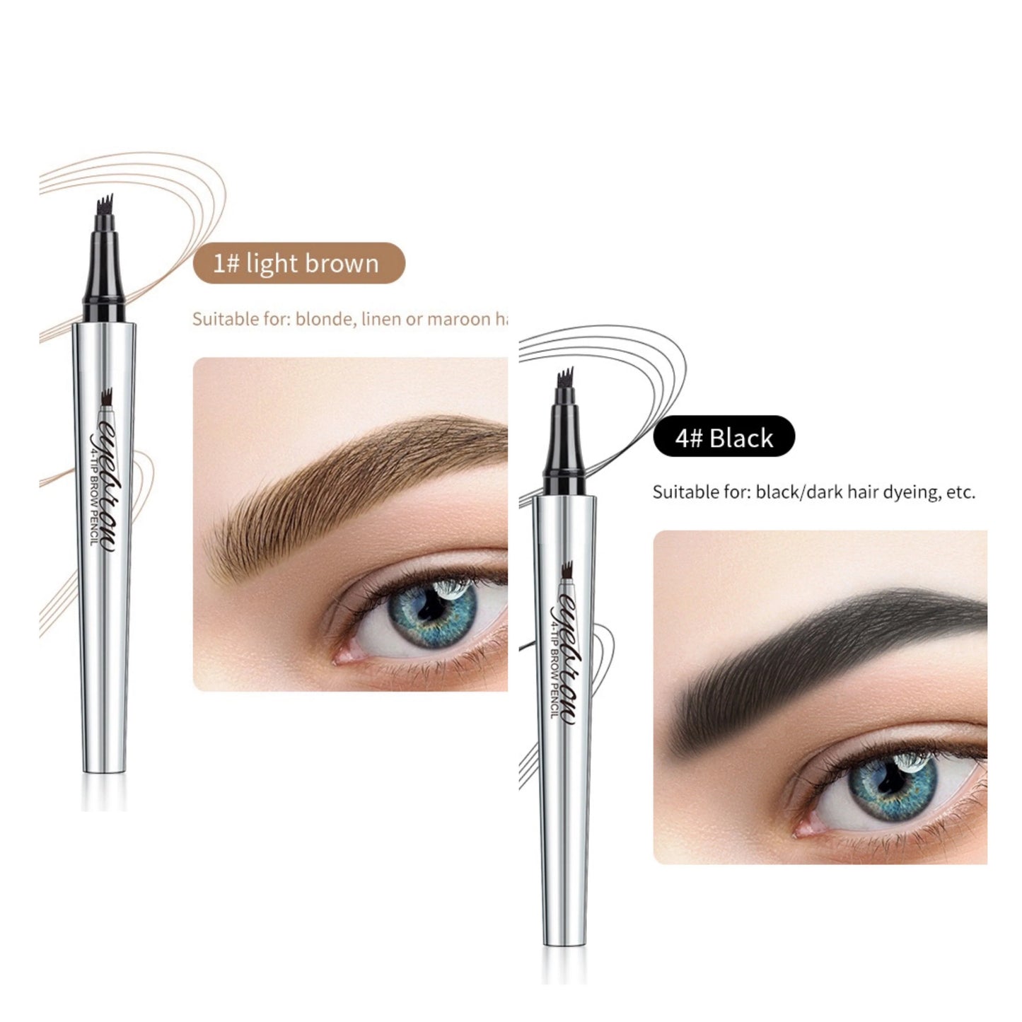 3D Suya Dayanıklı Microblading Kaş Kalemi (2 Adet)