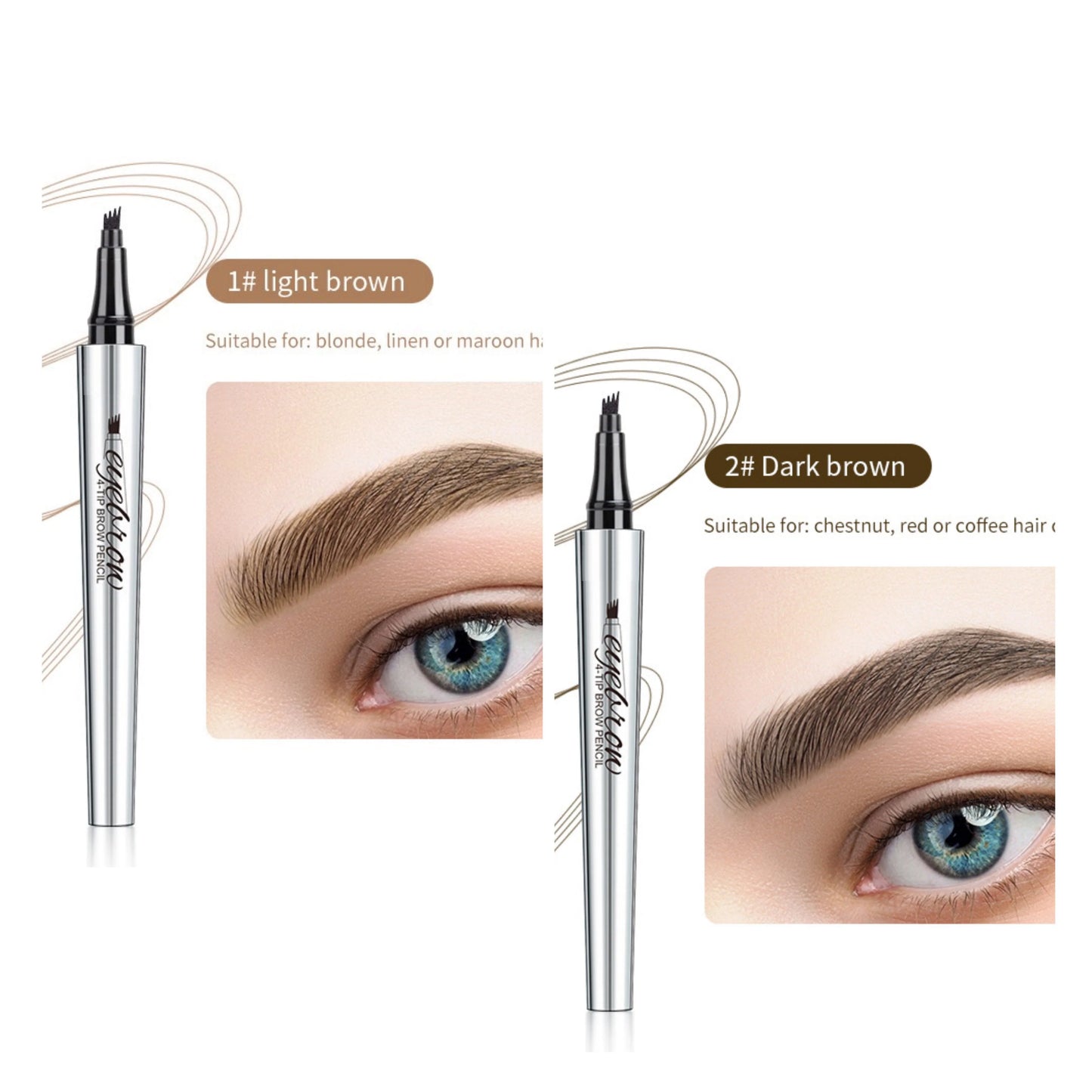 3D Suya Dayanıklı Microblading Kaş Kalemi (2 Adet)