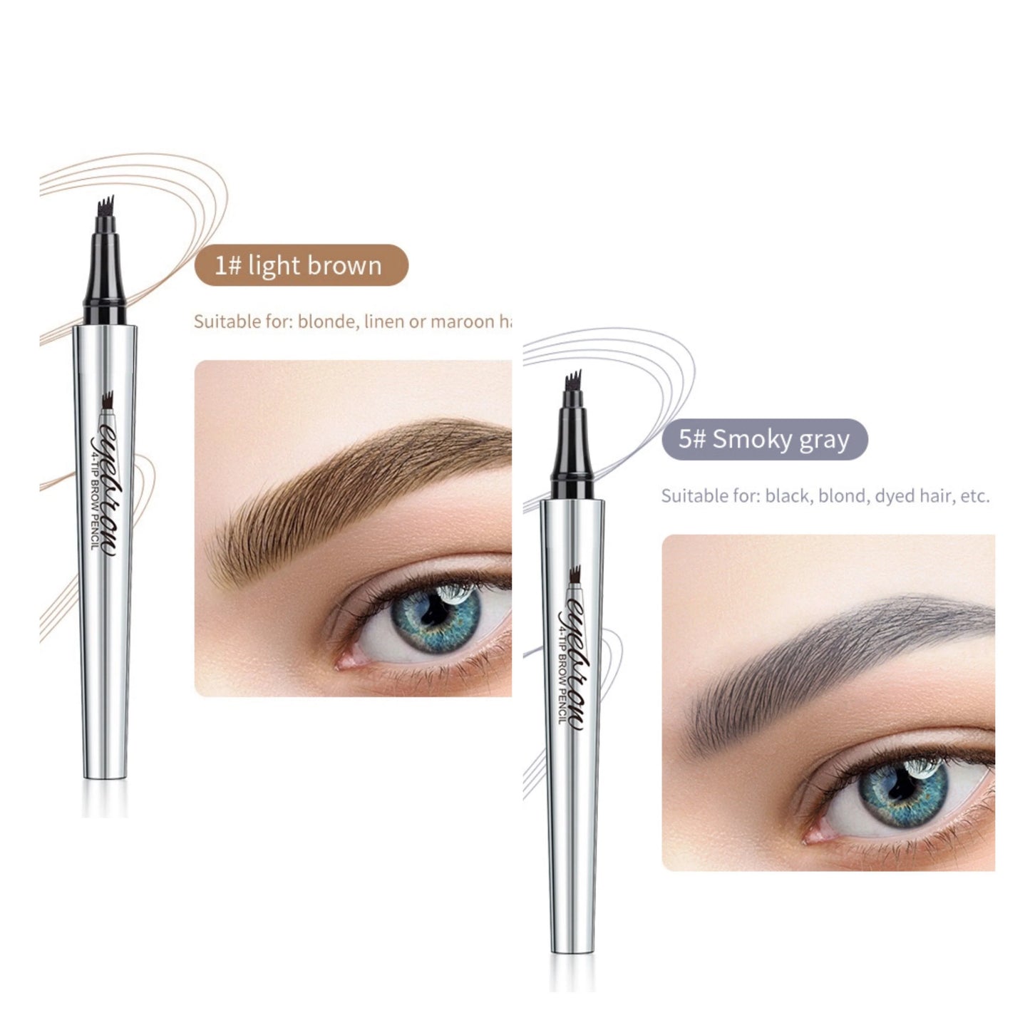 3D Suya Dayanıklı Microblading Kaş Kalemi (2 Adet)