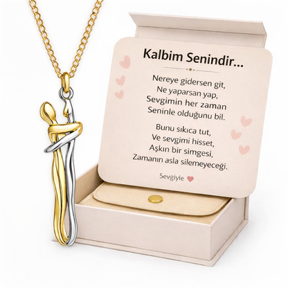 Sarılma Kolyesi + ÜCRETSİZ Mesaj Kartı ve Hediye Kutusu
