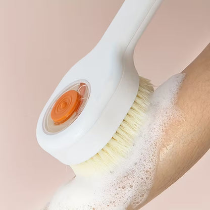 Sıvı Hazneli Basınçlı Uzun Saplı Banyo Fırçası – Yumuşak Kıllı Sırt Ovma Fırçası