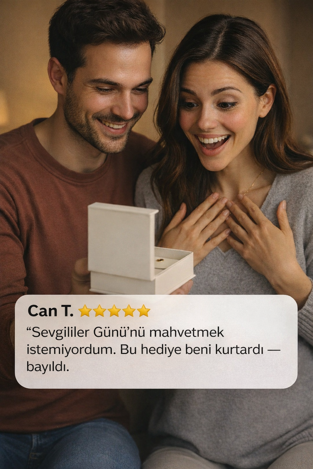 Sarılma Kolyesi + ÜCRETSİZ Mesaj Kartı ve Hediye Kutusu