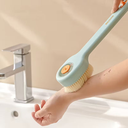 Sıvı Hazneli Basınçlı Uzun Saplı Banyo Fırçası – Yumuşak Kıllı Sırt Ovma Fırçası