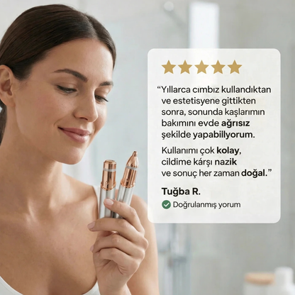 Tek Dokunuşla Kaş ve Yüz Tüyleri Gideren 2’si 1 Arada Cihaz