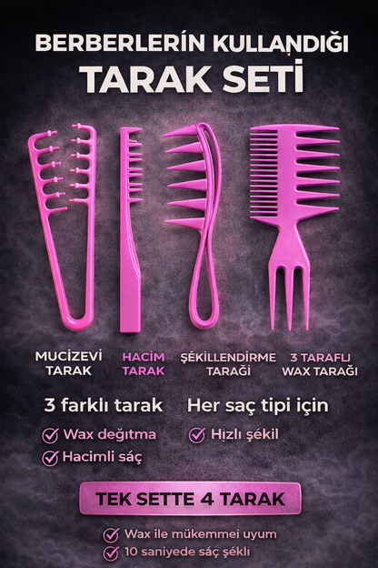 Sihirli Tarak – 4'lü Profesyonel Saç Şekillendirme Seti