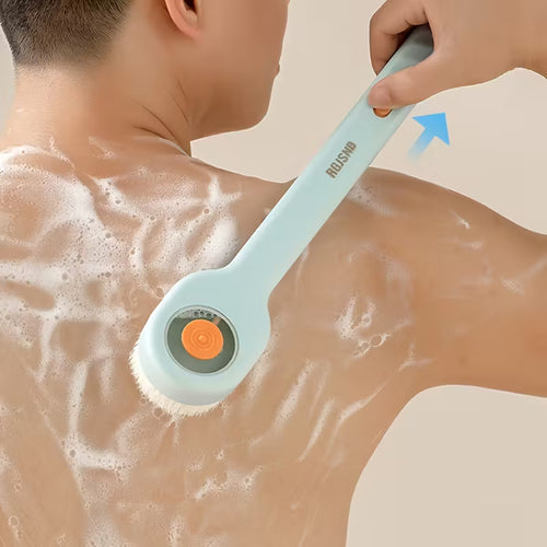 Sıvı Hazneli Basınçlı Uzun Saplı Banyo Fırçası – Yumuşak Kıllı Sırt Ovma Fırçası
