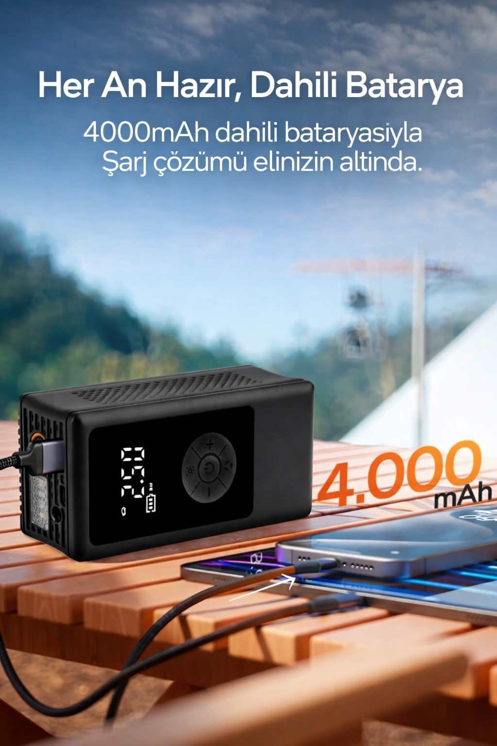 Acil Durumların Kurtarıcısı: Şarjlı Akıllı Dijital Kompresör – Kablosuz & Güçlü