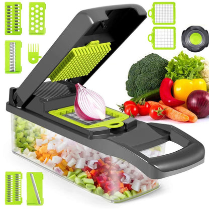 13 Parça Hazneli Çok Fonksiyonlu Sebze Doğrayıcı & Rendeleme Dilimleyici Seti