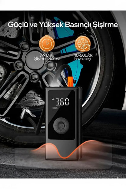 Acil Durumların Kurtarıcısı: Şarjlı Akıllı Dijital Kompresör – Kablosuz & Güçlü
